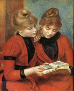 Pierre Renoir Young Girls Reading France oil painting artist